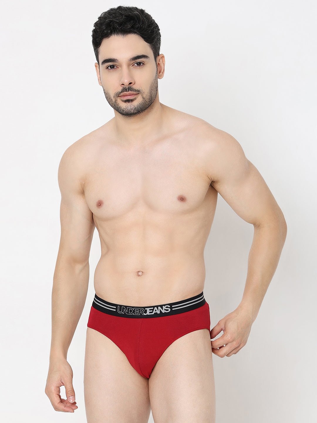 Underjeans by Spykar Men Maroon Brief