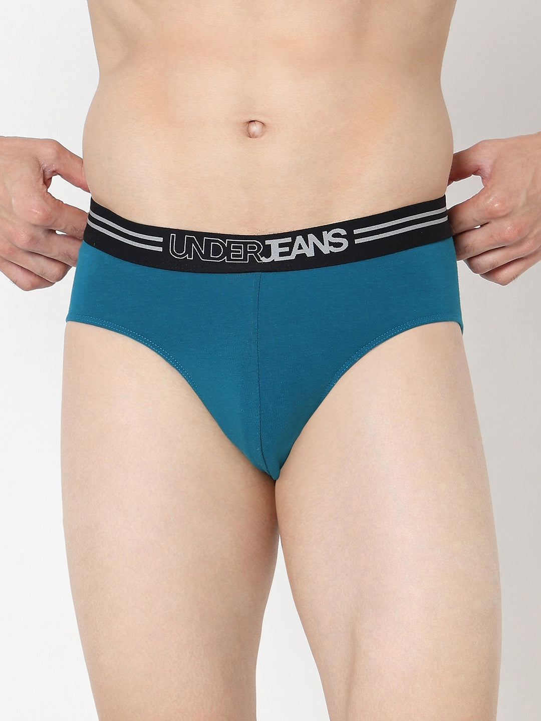 Underjeans by Spykar Men Teal Blue Brief