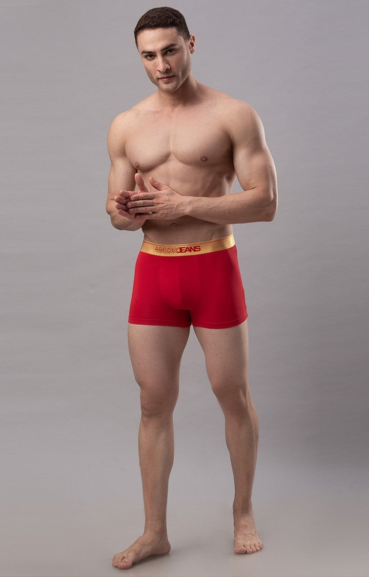 Underjeans by Spykar Men Red Trunk