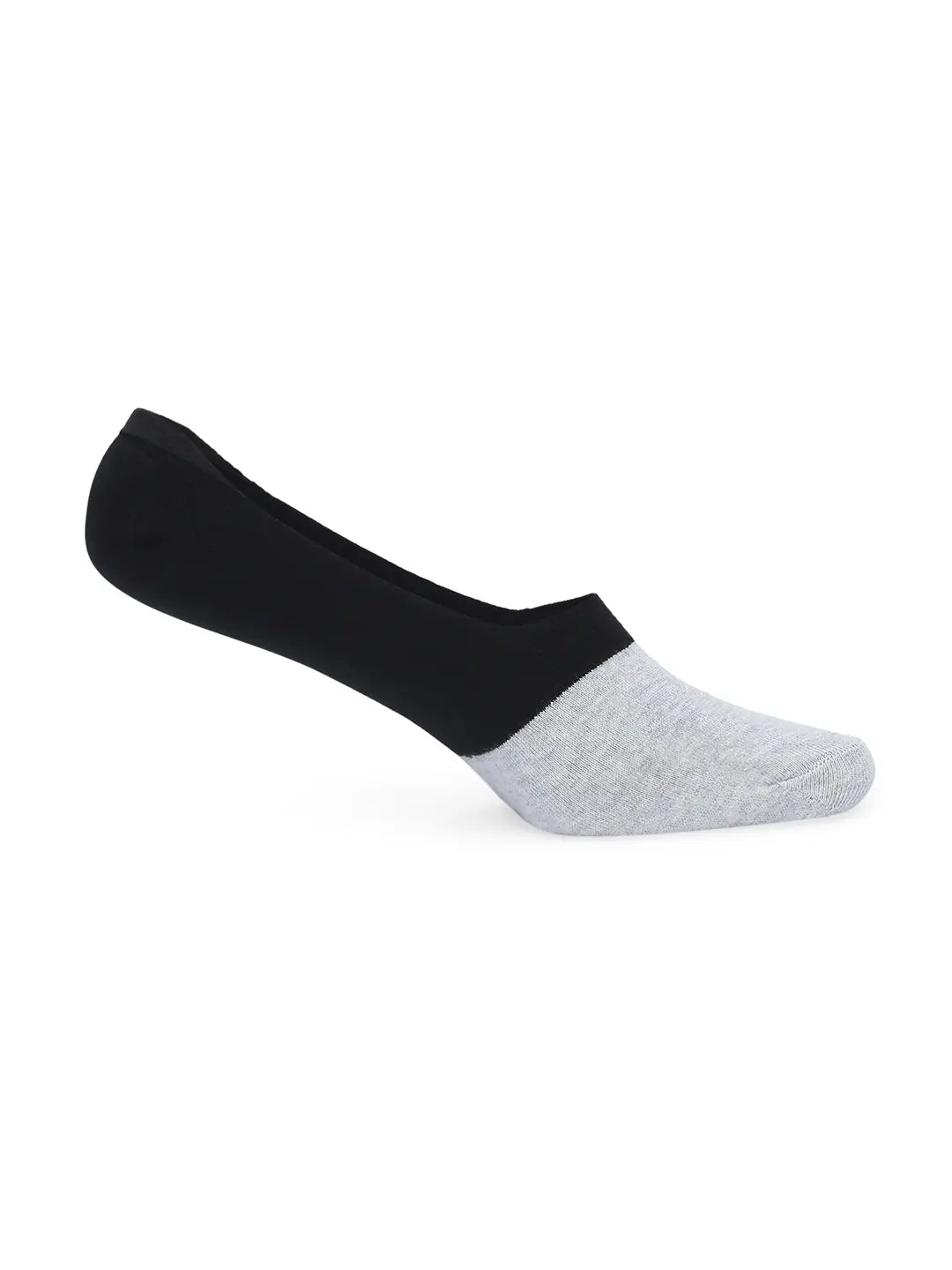Underjeans By Spykar Men Grey Melange & Yellow Cotton Blend No Show Socks - Pack Of 2
