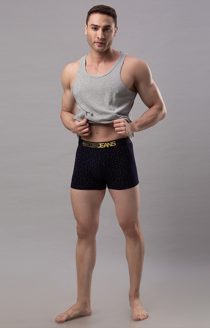 Underjeans By Spykar Men Navy Blue Trunks