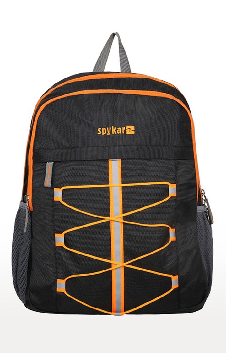 Spykar Black Solid Backpack