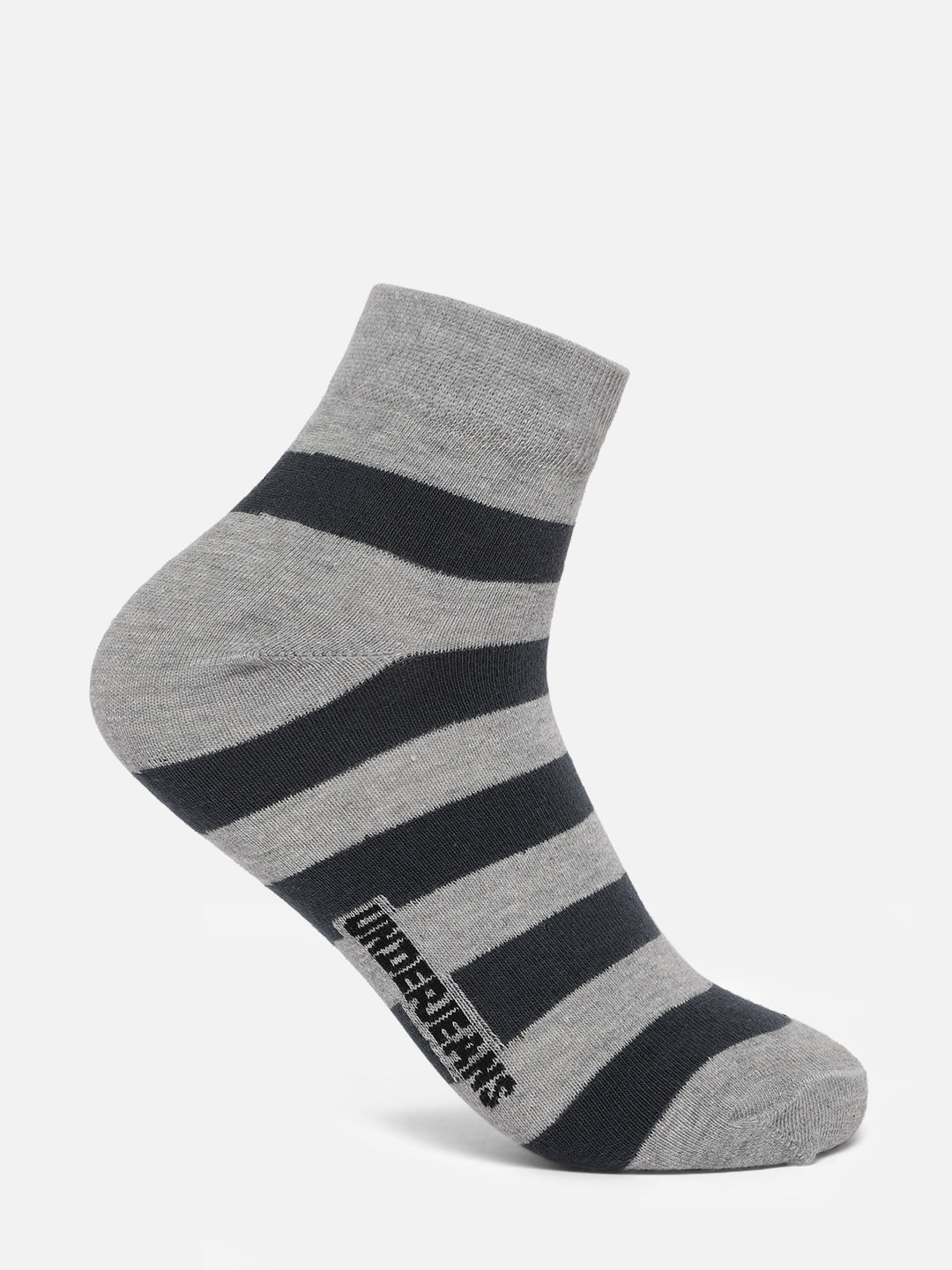 Men Assorted Ankle Length (Non Terry) Socks Pack Of 2- Underjeans By Spykar