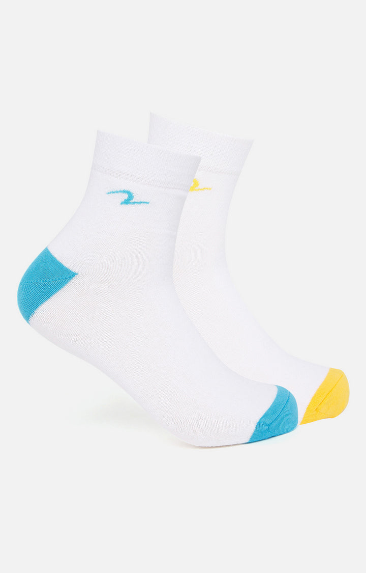 Spykar Blue & Yellow Solid Ankle Length Socks