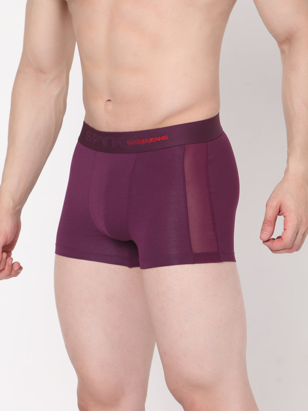 Men Premium Cotton Blend Purple Trunk - (Pack of 2)- UnderJeans by Spykar