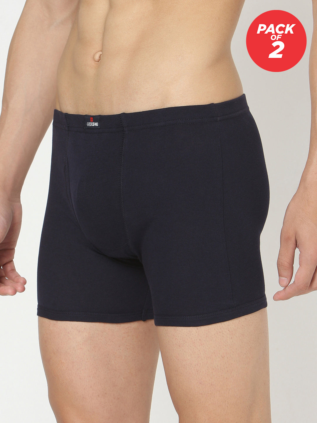 Underjeans By Spykar Men Cotton Blend Navy Trunk - (Pack Of 2)