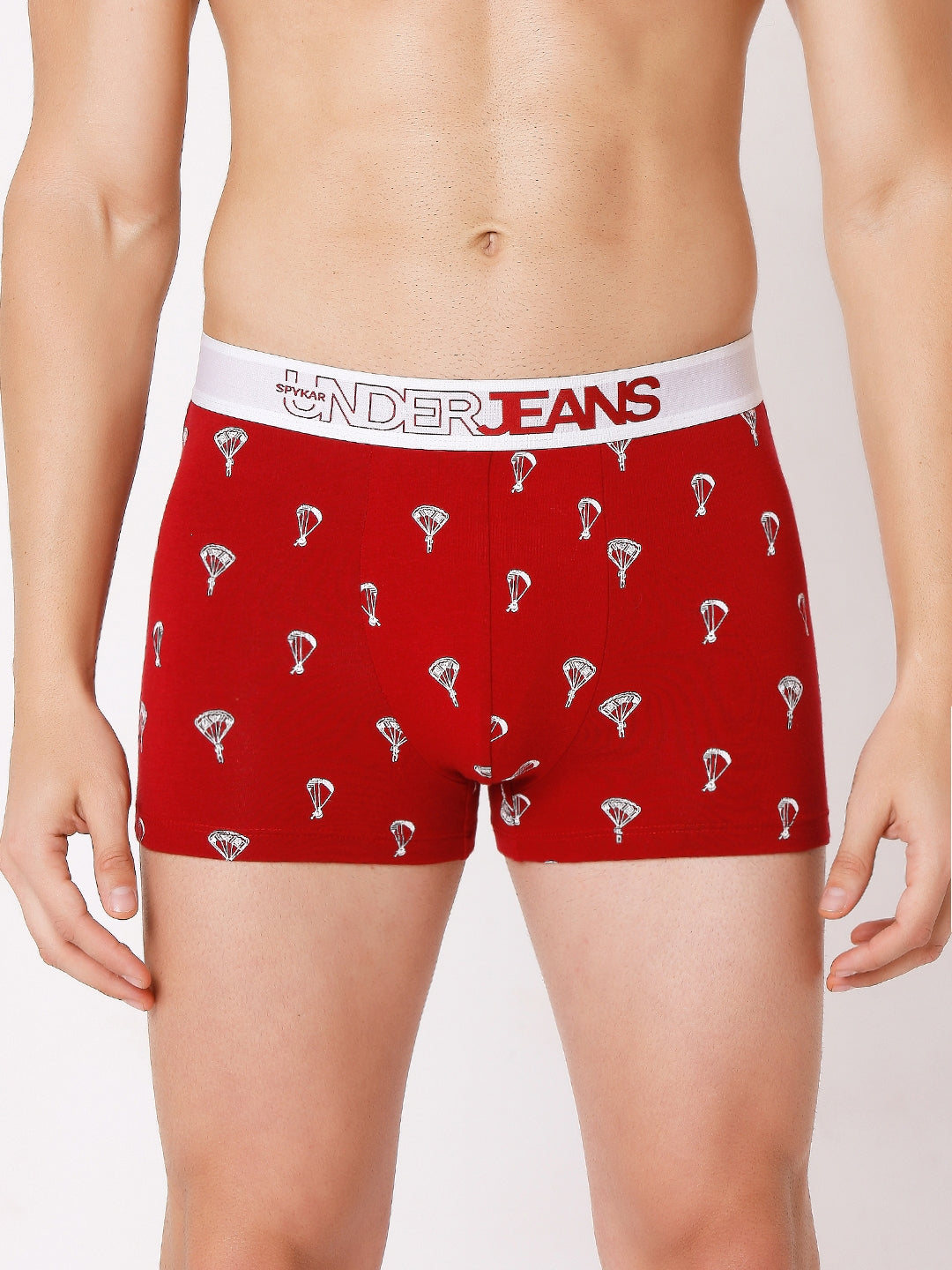 Men Cotton Blend Trunk Pack Of 2- Underjeans By Spykar