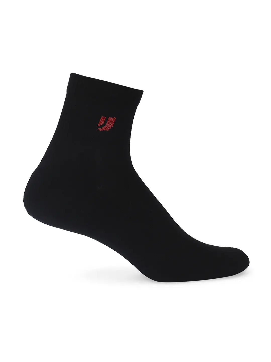 Men Grey Melange & Black Cotton Blend Ankle Length Socks - Pack Of 2 - Underjeans By Spykar