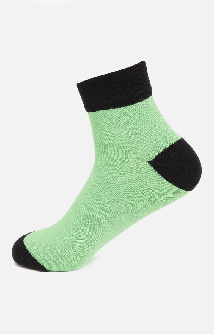 Green/Black Ankle Length Socks