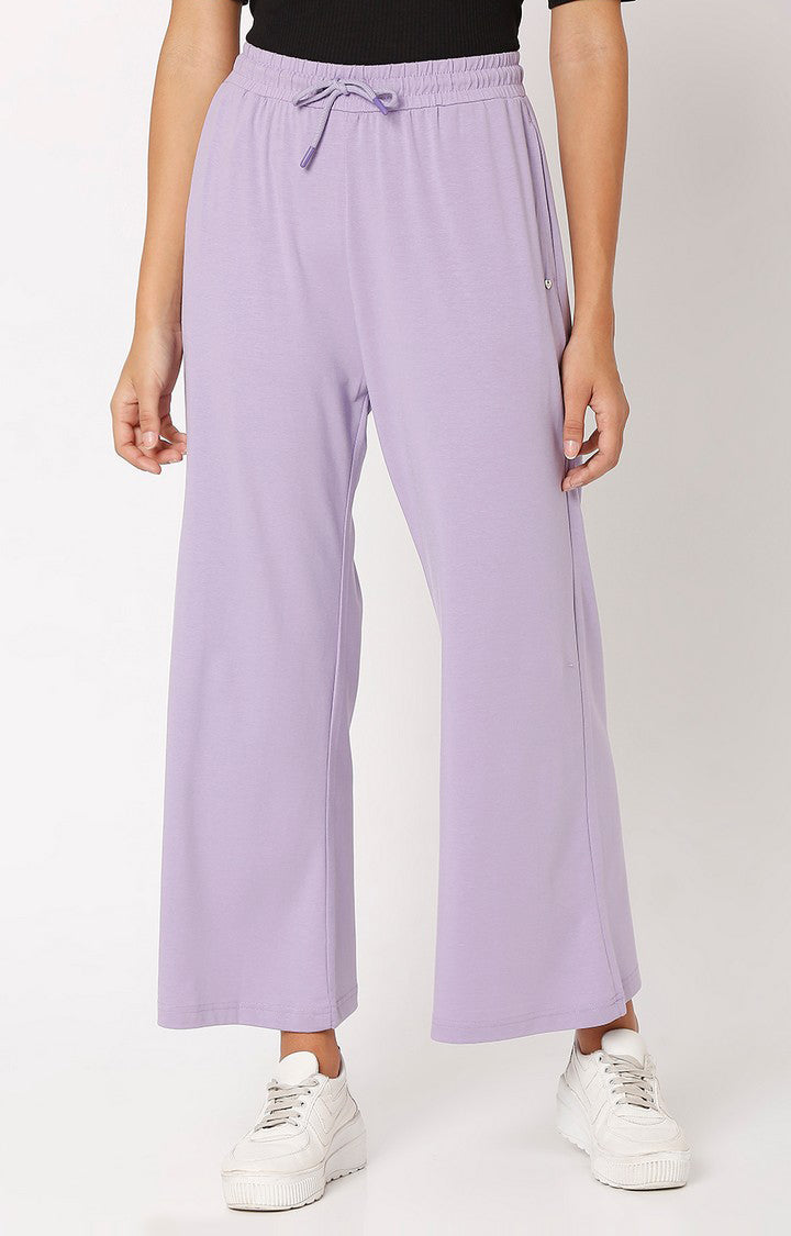 Spykar Lilac Blended Slim Fit Cutlottes For Women