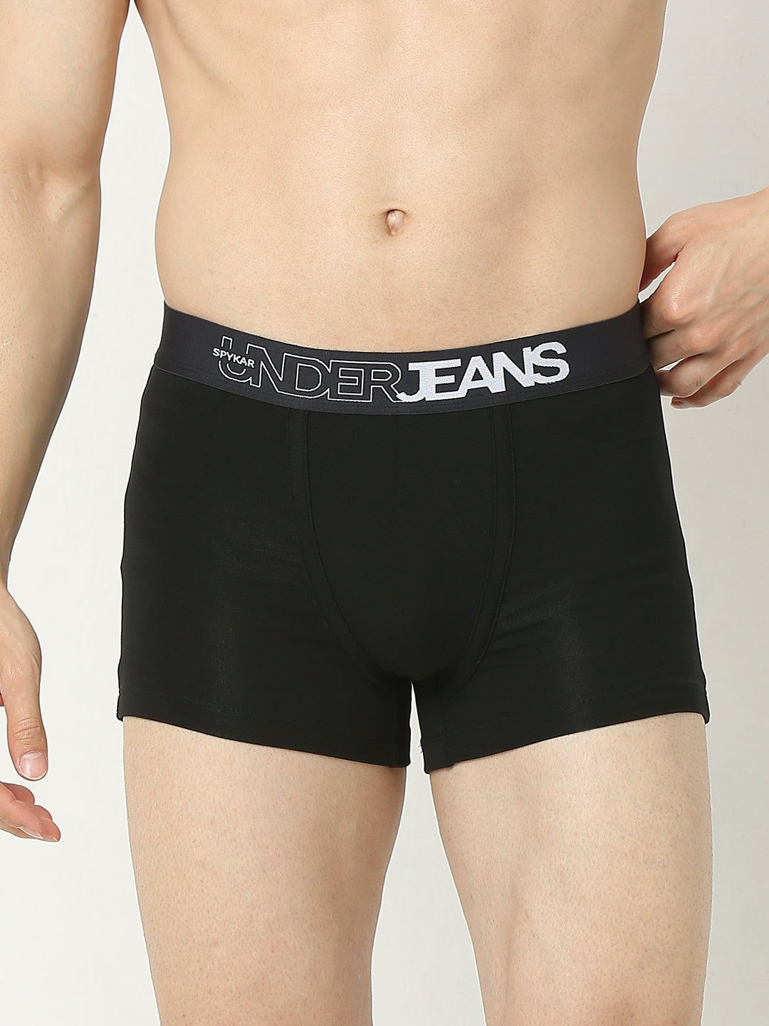 Underjeans By Spykar Men Black Trunk Pack Of 2