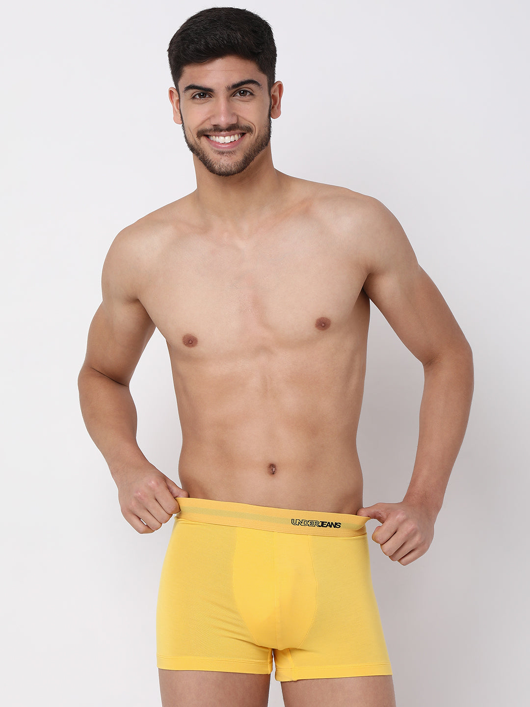 Men Micromodal Yellow Trunk - Underjeans By Spykar