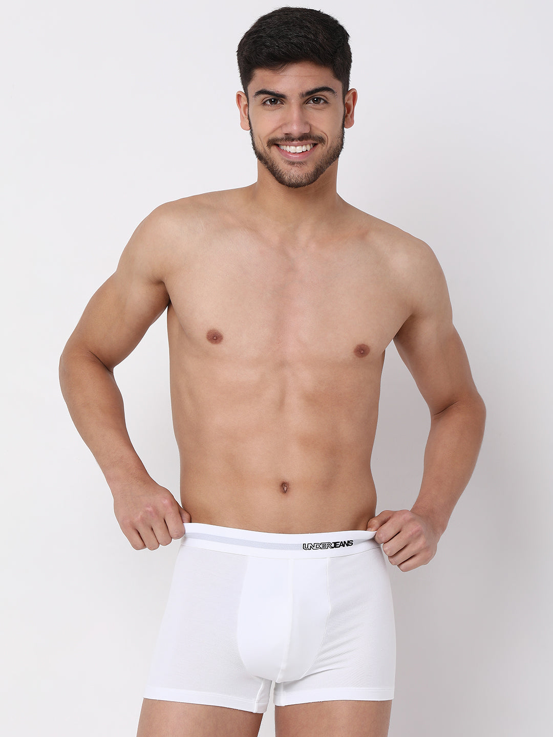 Men Micromodal White Trunk - Underjeans By Spykar
