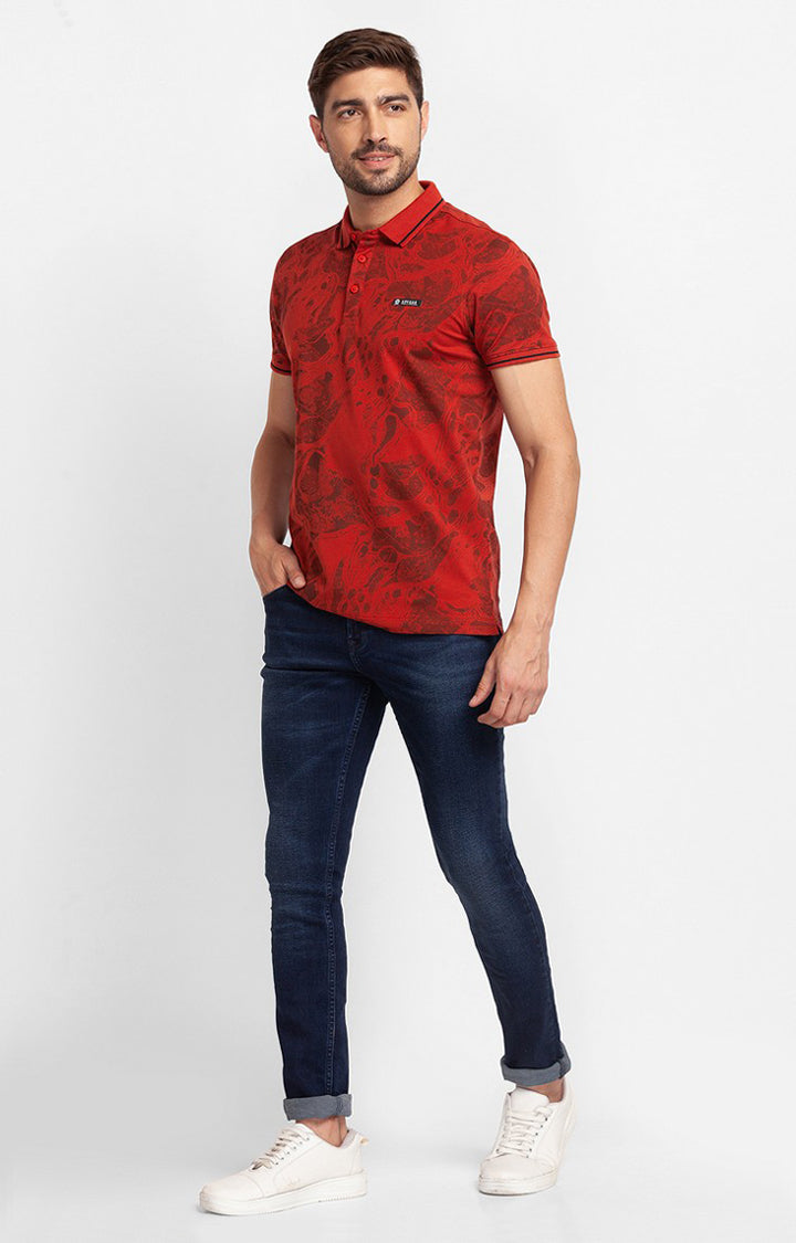 Spykar Dark Blue Cotton Slim Fit Narrow Length Jeans For Men (Skinny)