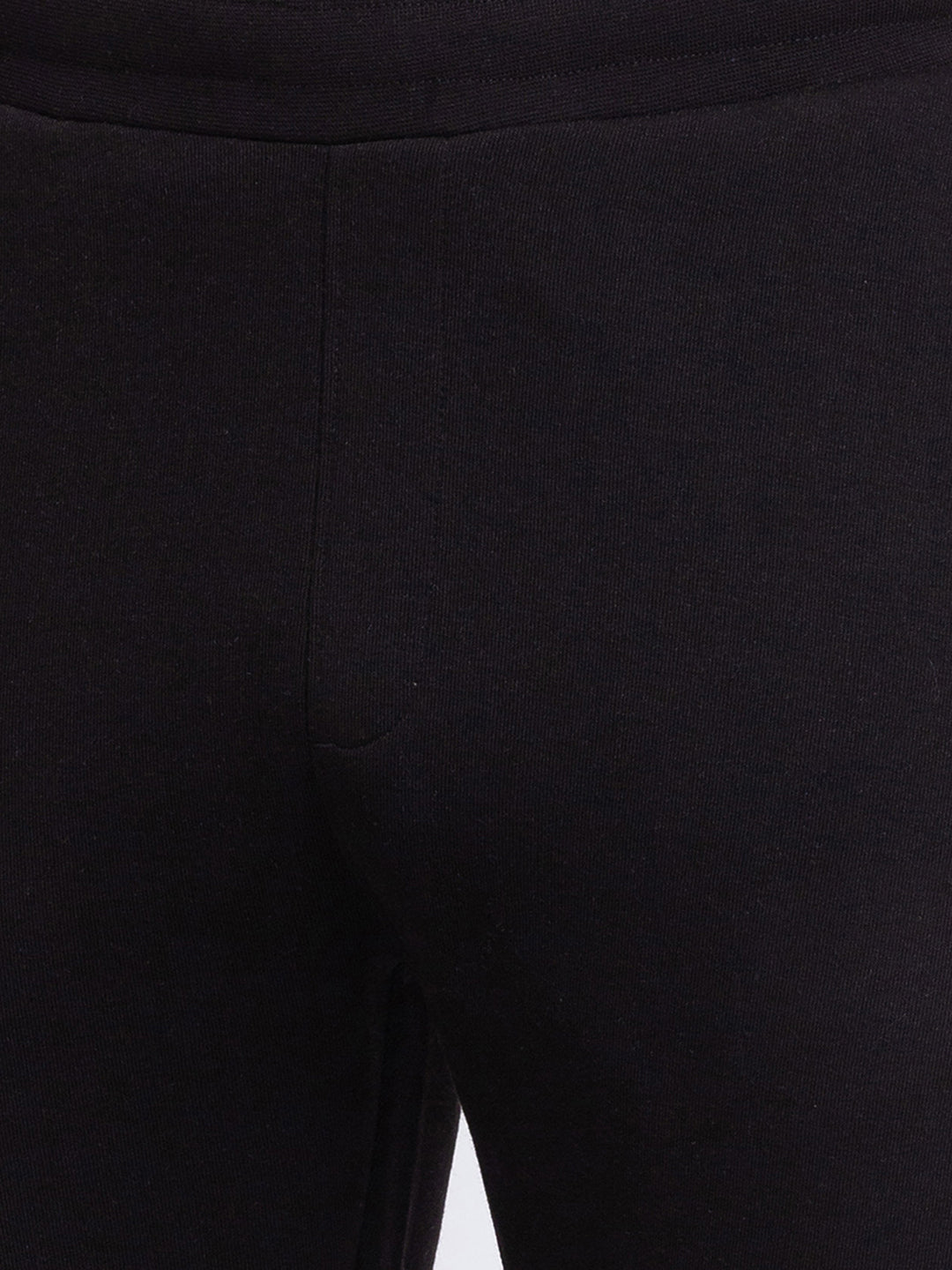 Spykar Black Cotton Slim Fit Trackpant For Men