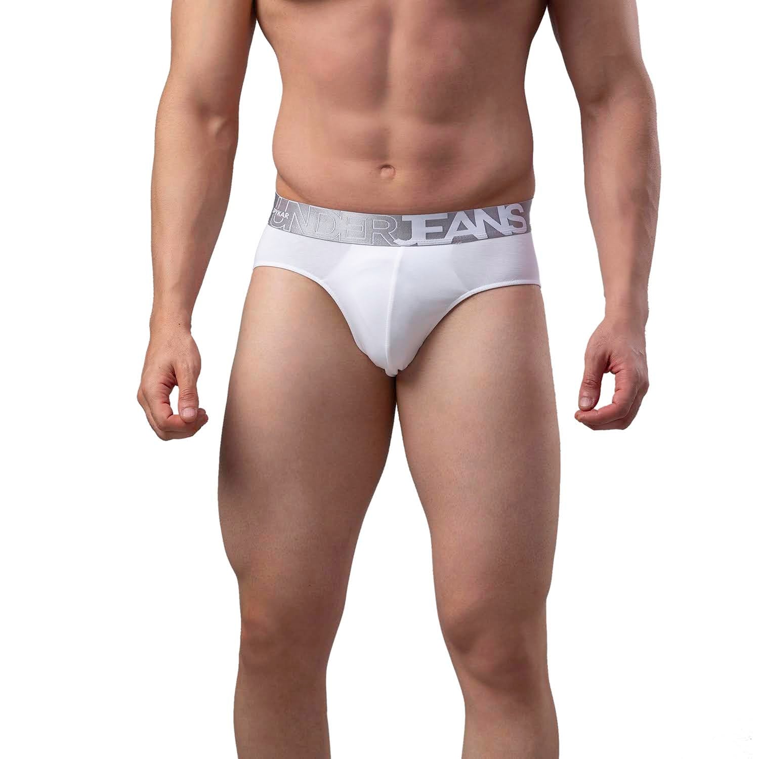 Men Cotton Blend Brief (Pack Of 2)- Underjeans By Spykar