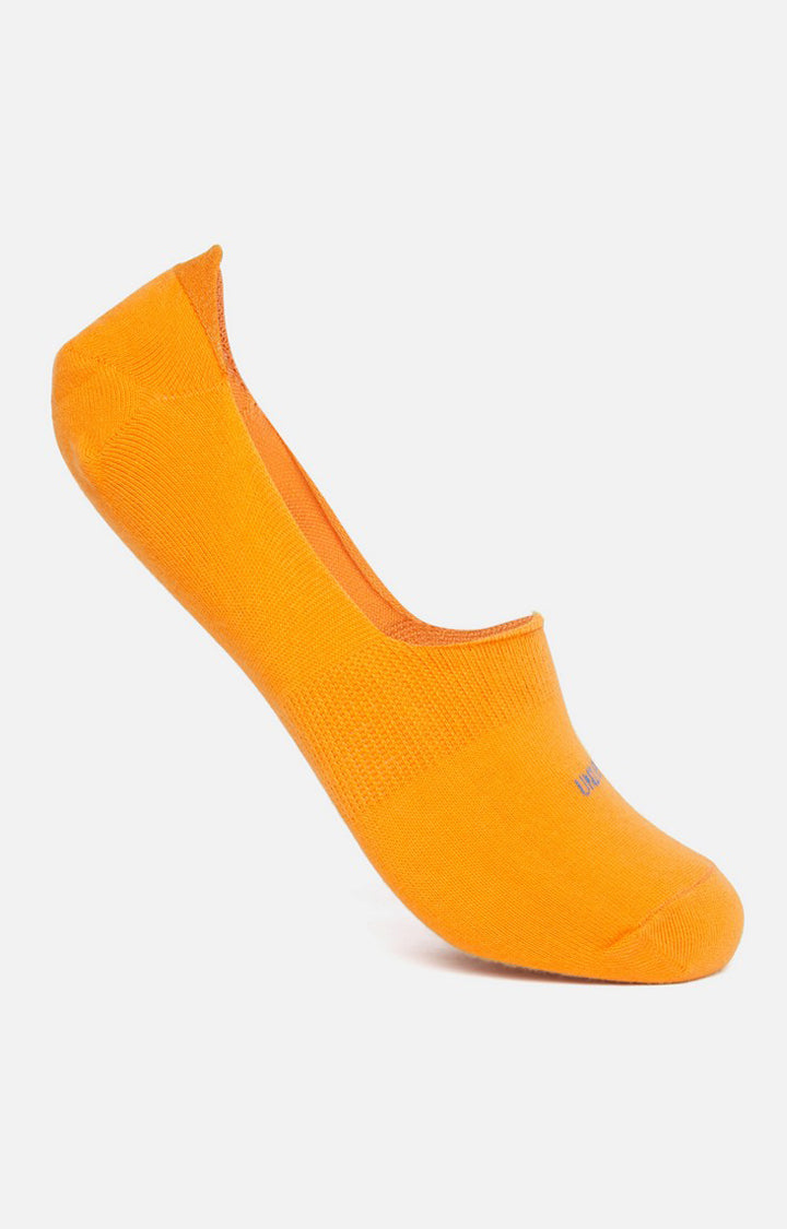 Men Orange No Show Single Pair Of Socks- Underjeans By Spykar