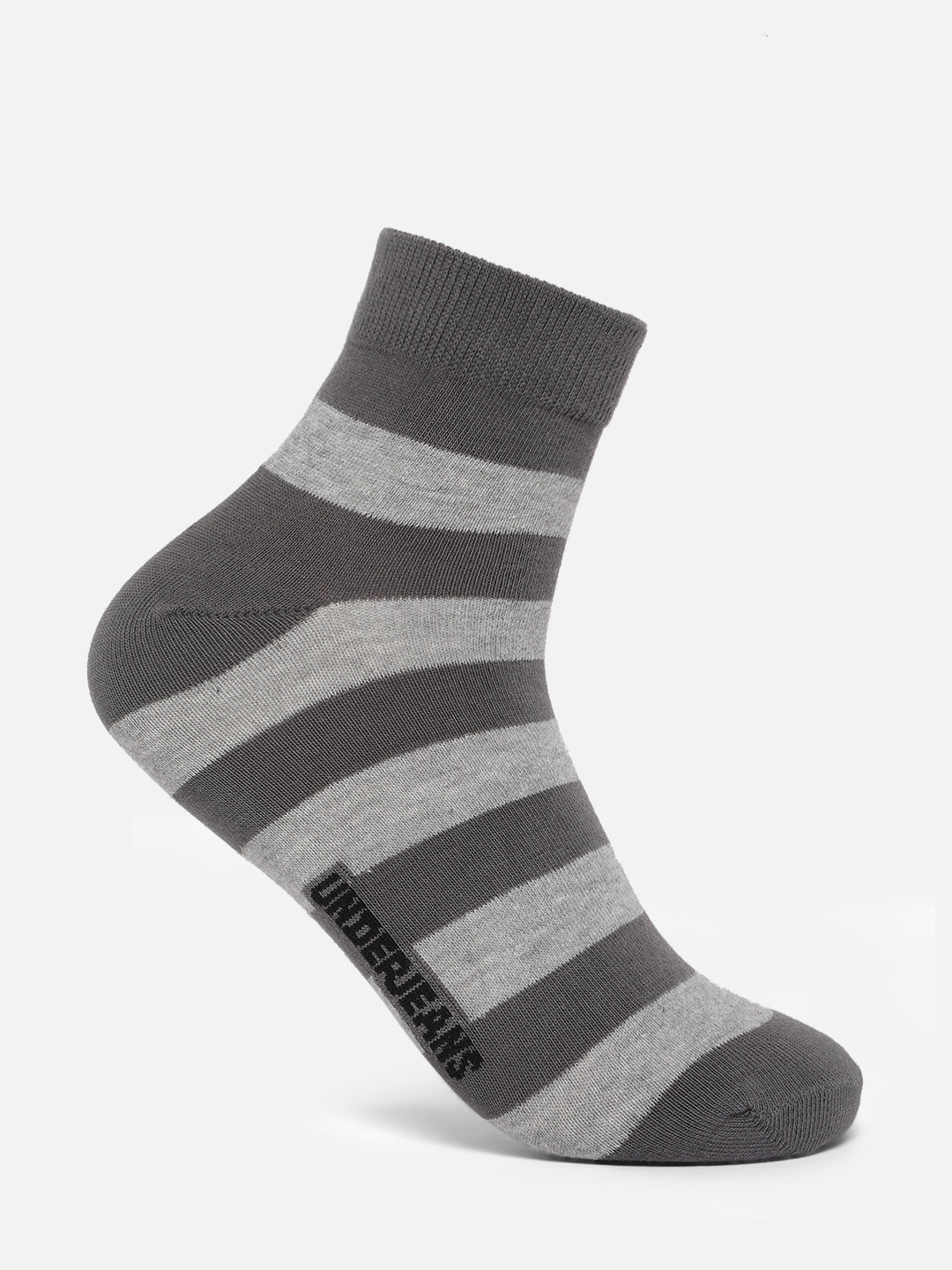 Men Assorted Ankle Length (Non Terry) Socks Pack Of 2- Underjeans By Spykar