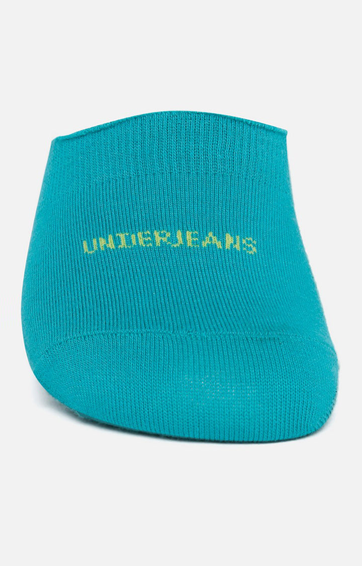 Men Turq No Show Single Pair Of Socks- Underjeans By Spykar