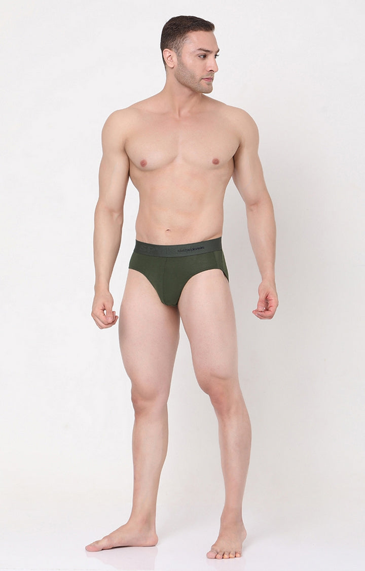 Men Cotton Blend Brief Pack Of 1- Underjeans By Spykar