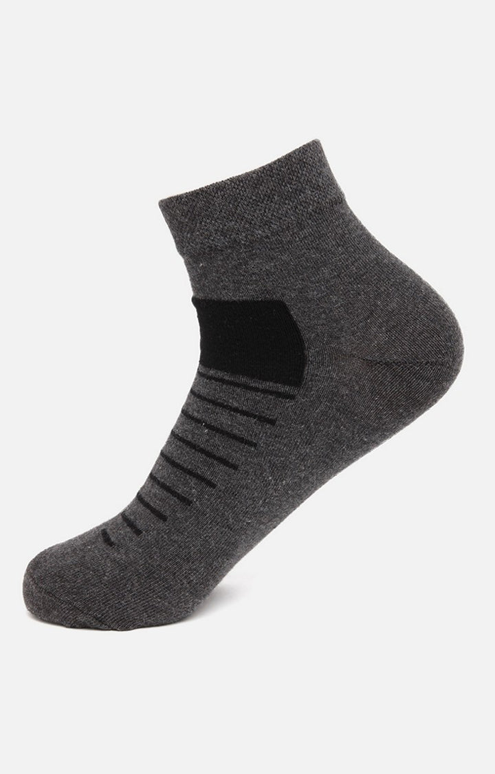 Men Anthra Ankle Length (Non Terry) Single Pair Of Socks- Underjeans By Spykar