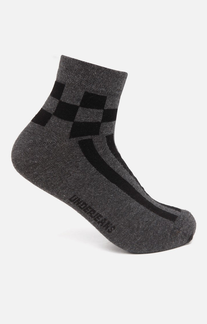 Men Anthra Ankle Length (Non Terry) Single Pair Of Socks- Underjeans By Spykar