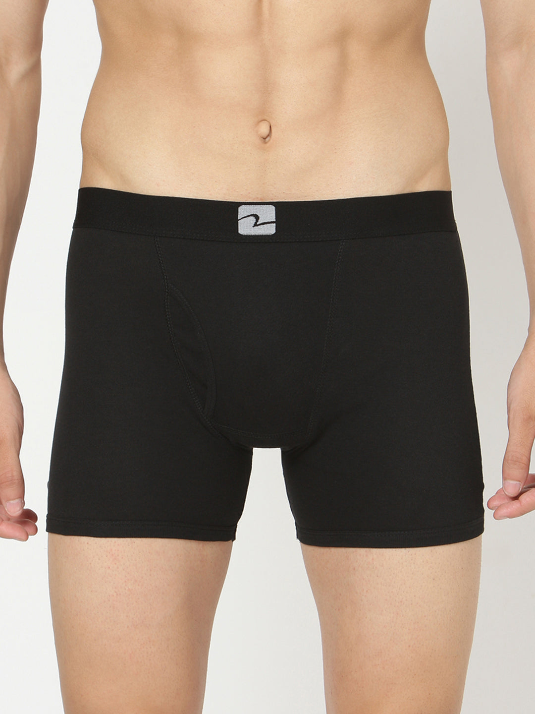 Underjeans By Spykar Men Black Solid Trunks