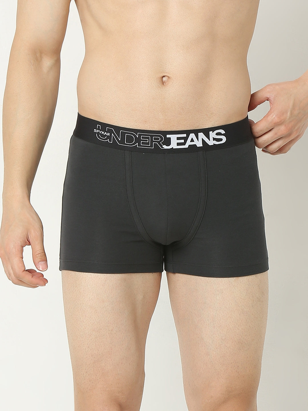 Underjeans By Spykar Men Dk Grey Trunk Pack Of 2
