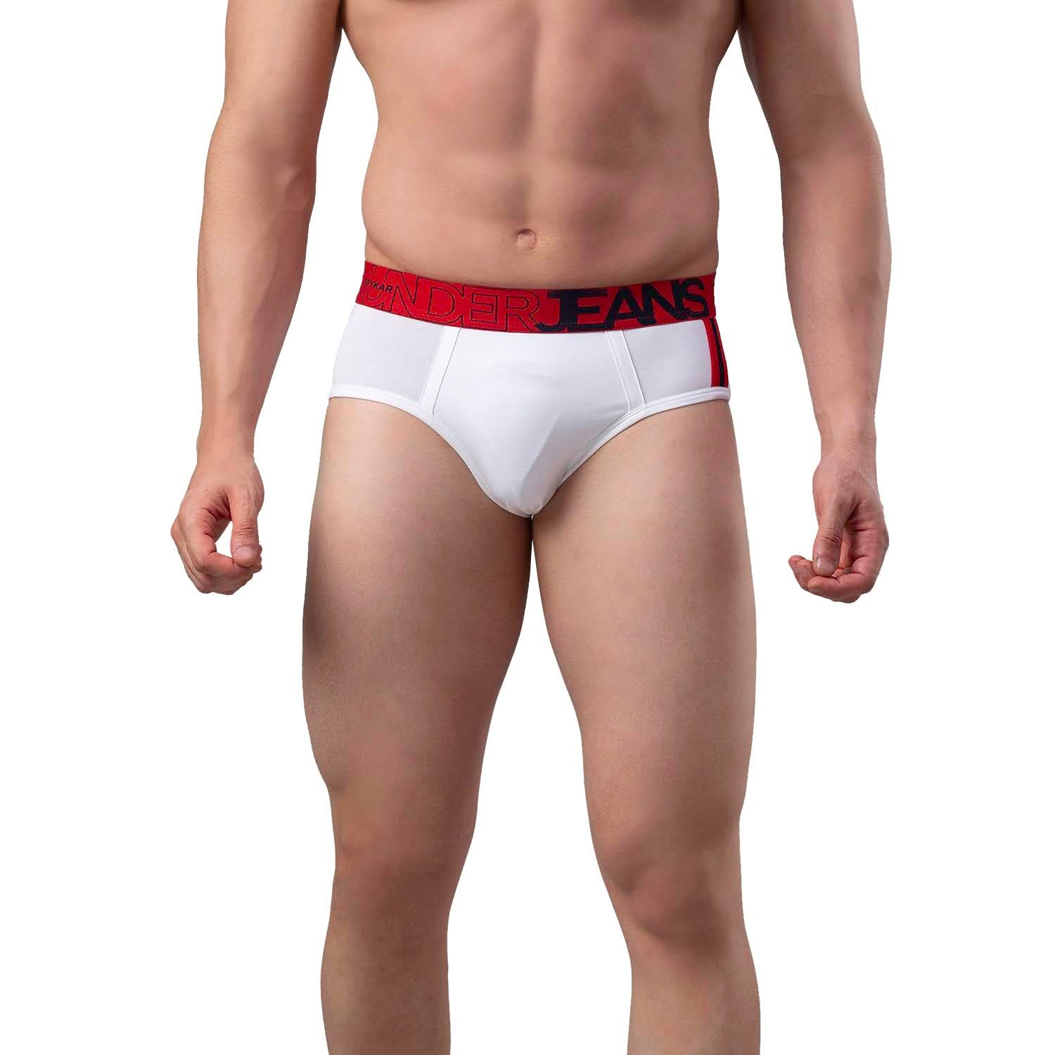 Men Cotton Blend Brief (Pack Of 2)- Underjeans By Spykar