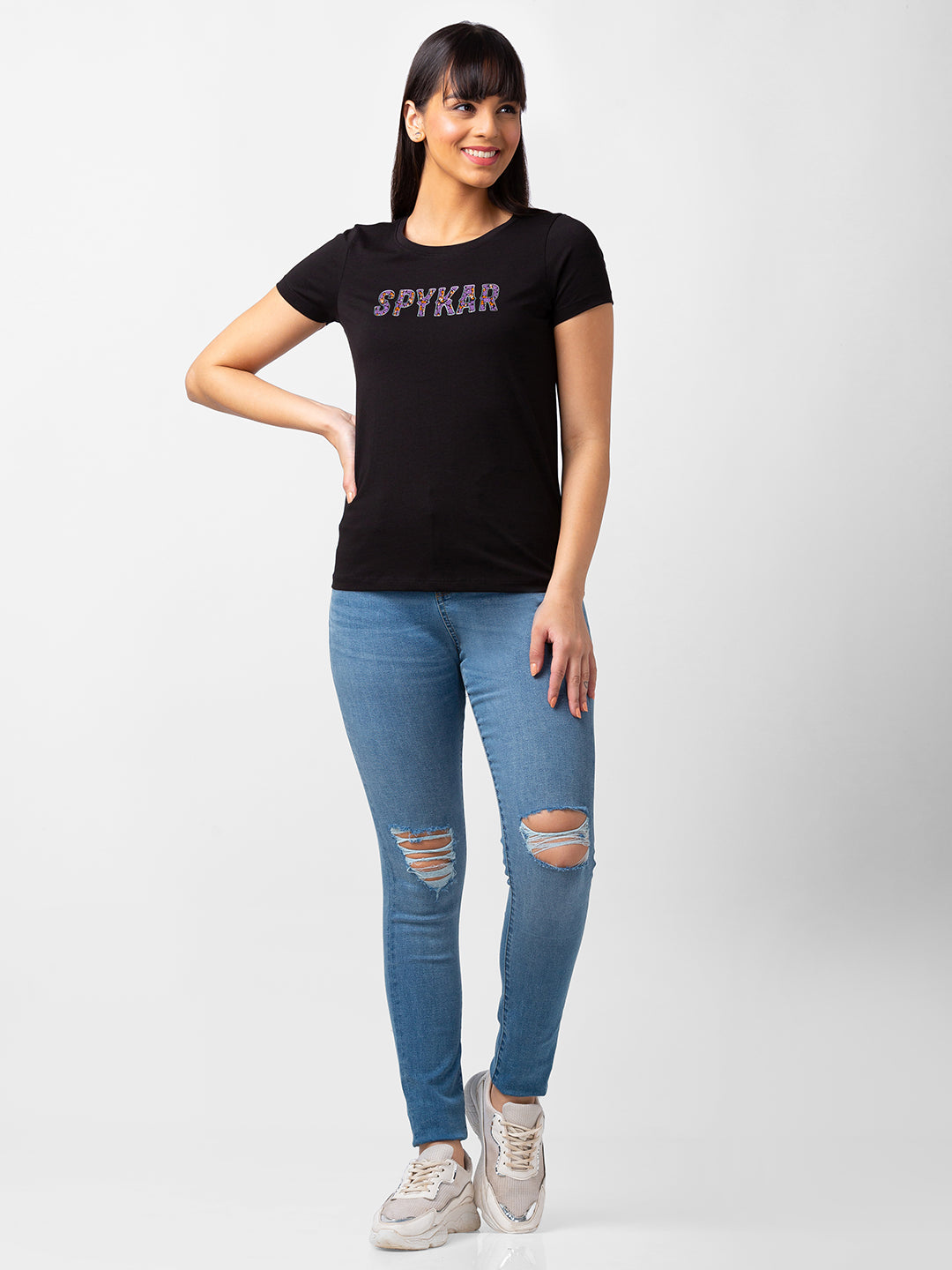Spykar Women Mid Blue Lycra Skinny Fit Regular Length Jeans (Adora)
