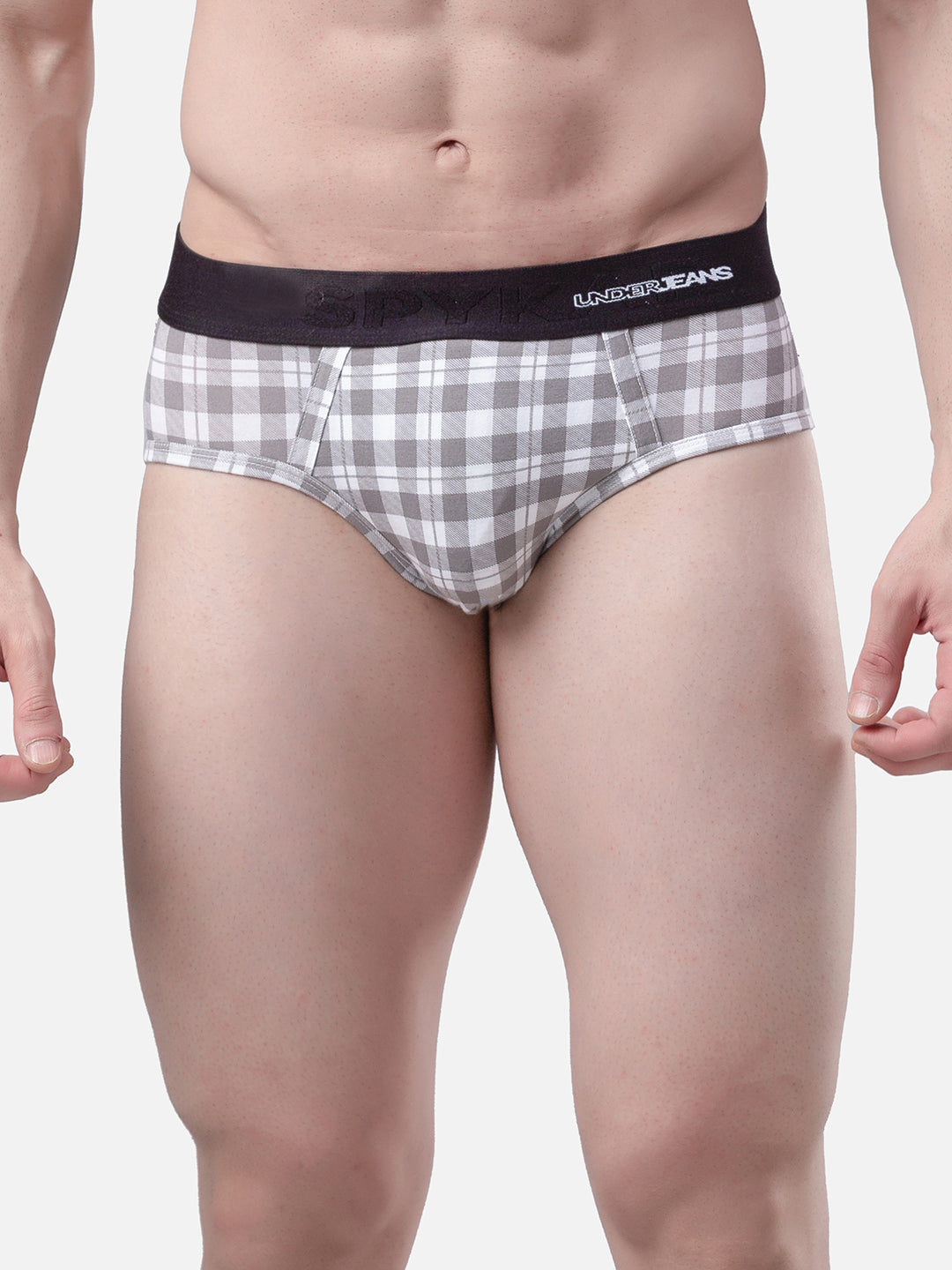 Underjeans By Spykar Men White Solid Briefs