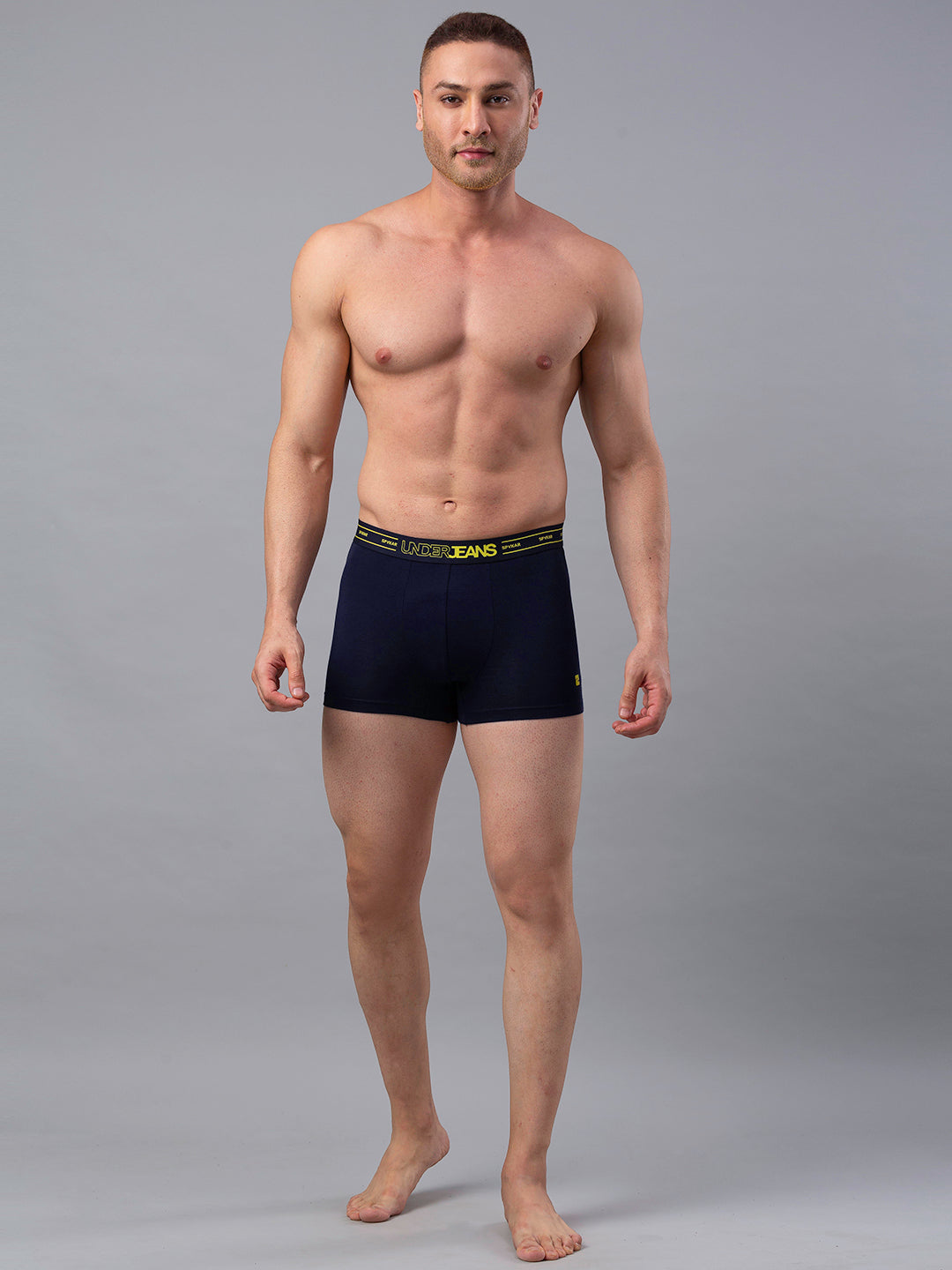 Underjeans By Spykar Men Navy Cotton Blend Trunk
