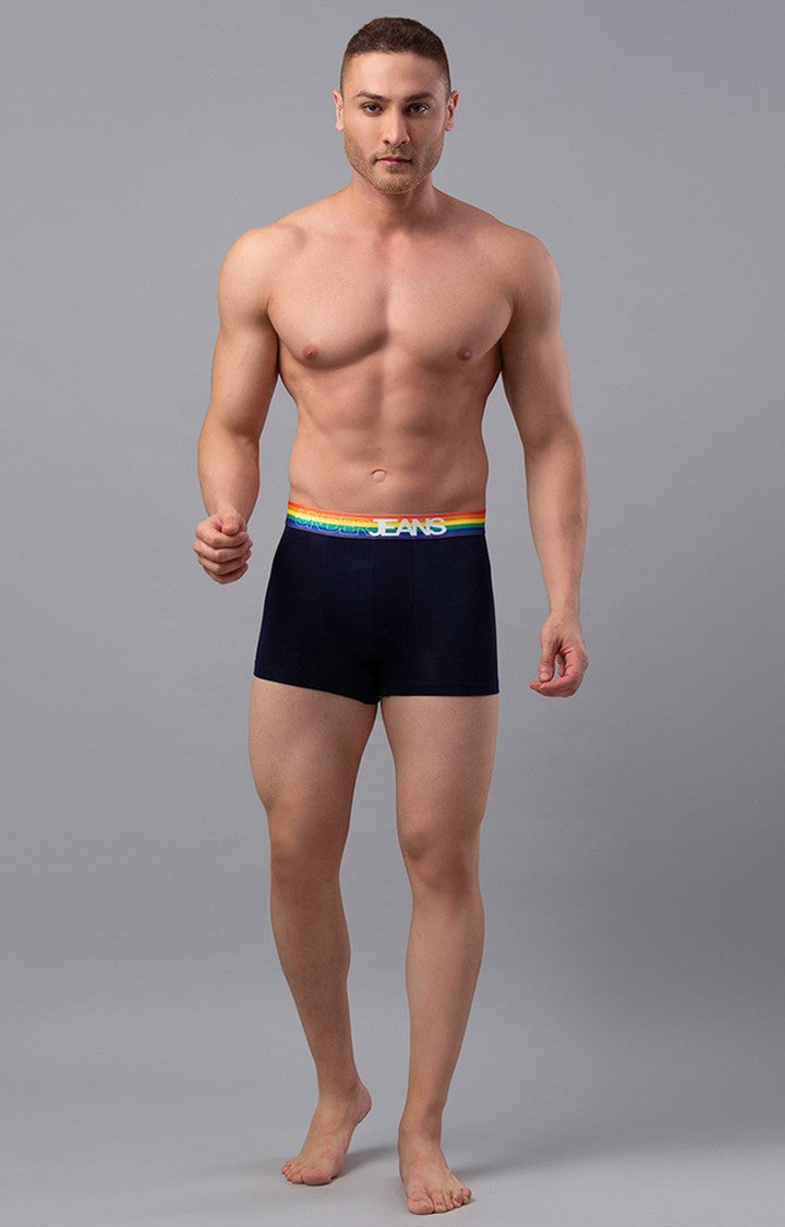Underjeans By Spykar Men Navy Blue Trunks