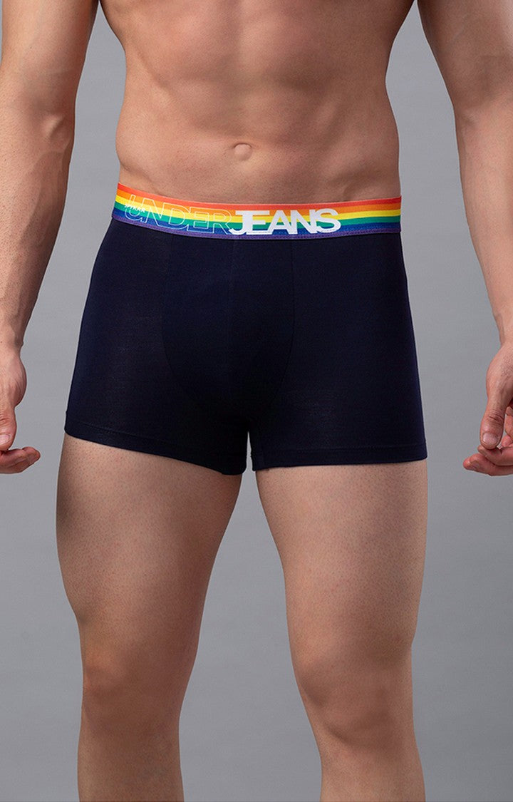 Underjeans By Spykar Men Navy Blue Trunks