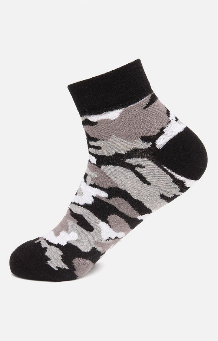 Men Grey Ankle Length (Non Terry) Single Pair Of Socks- Underjeans By Spykar