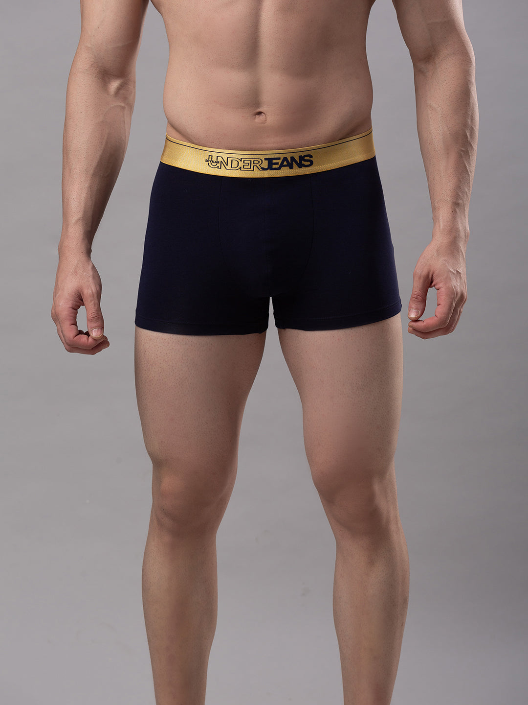 Underjeans By Spykar Men Navy Cotton Blend Trunk