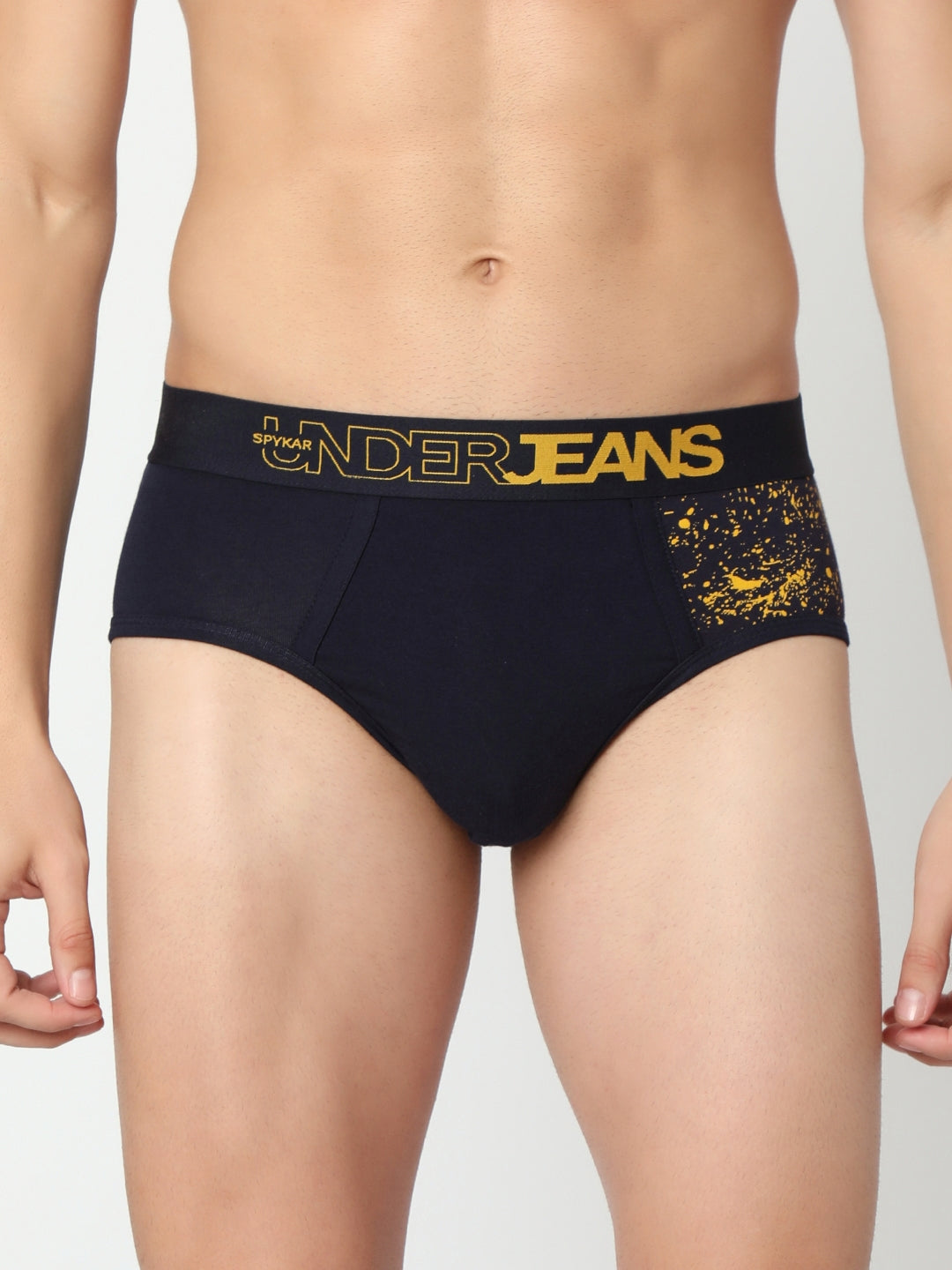 Men Cotton Blend Brief (Pack Of 2)- Underjeans By Spykar
