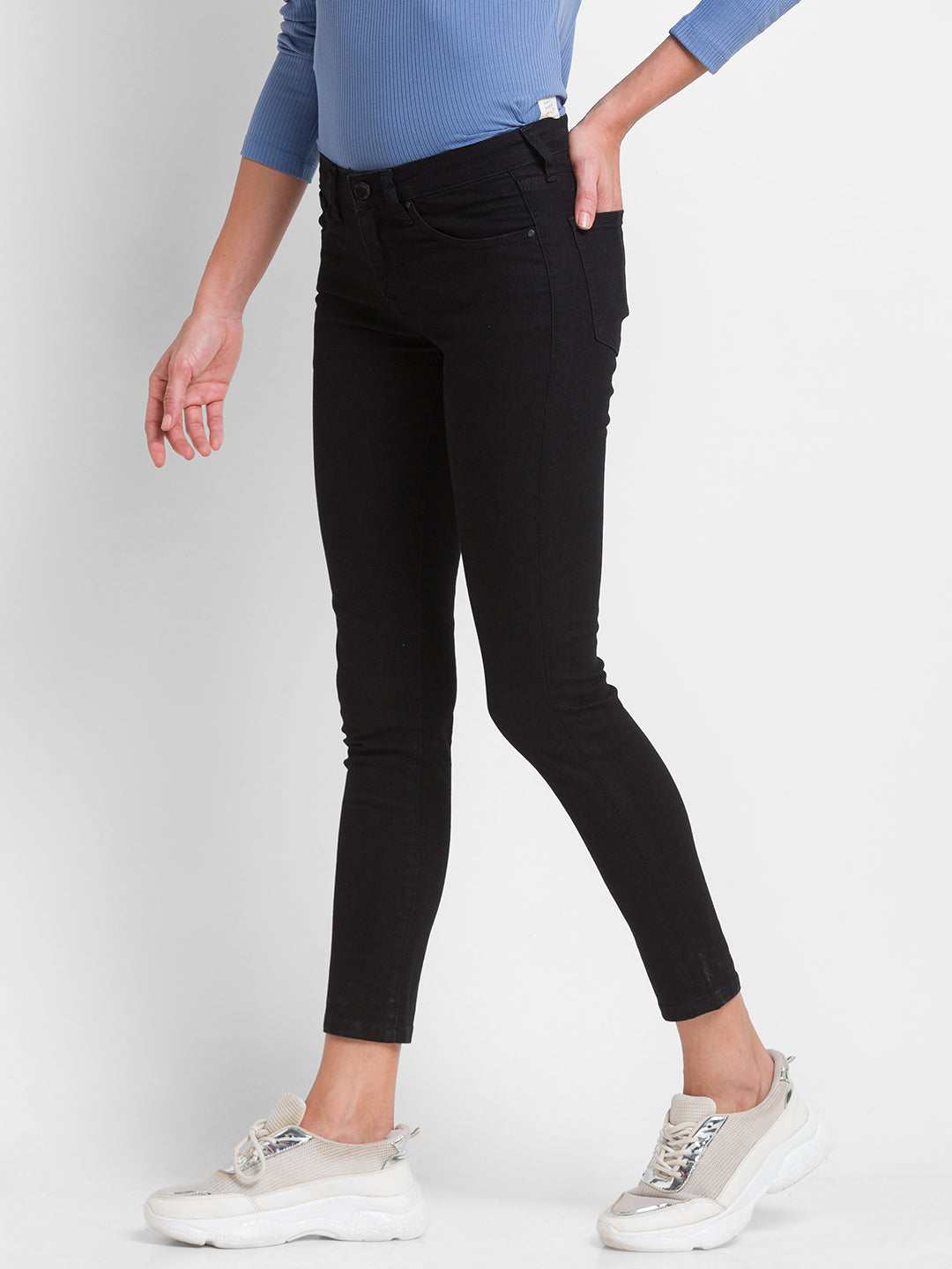 Spykar Black Lycra Super Skinny Regular Length Jeans For Women (Alicia)