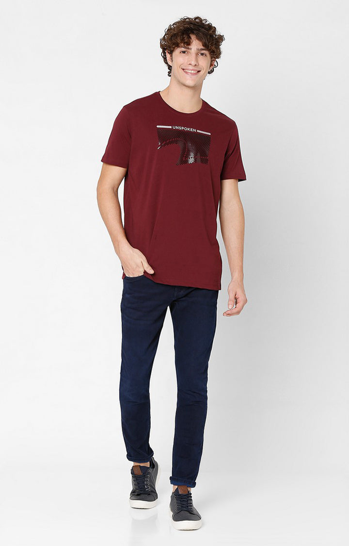 Spykar Men Navy Blue Cotton Slim Fit Narrow Length Jeans (Skinny)