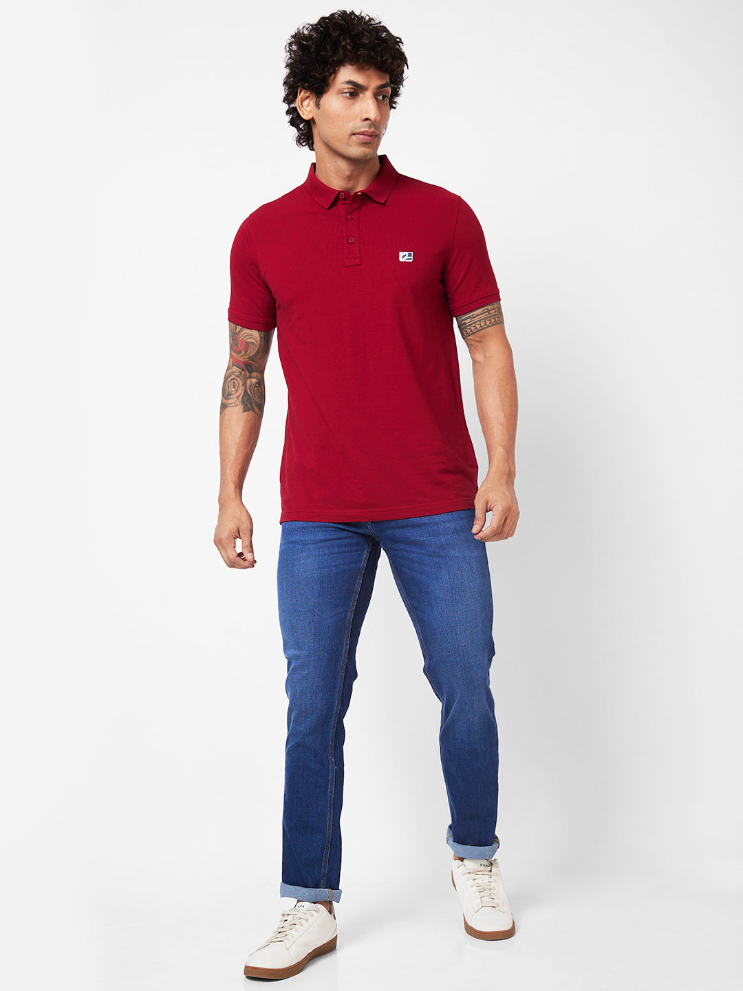 Spykar Mid-Rise Regular Fit Blue Jeans For Men