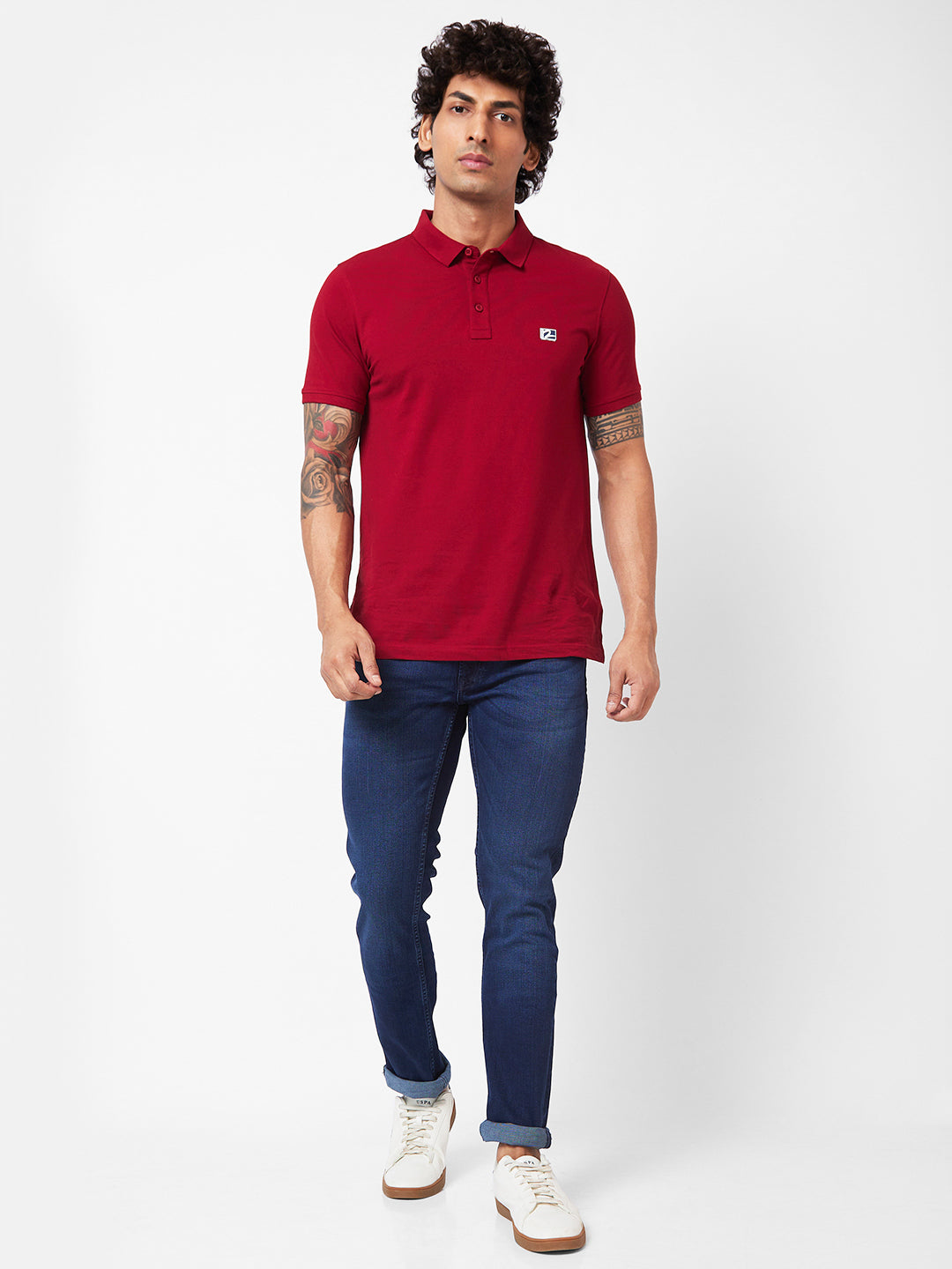 Spykar Mid-Rise Regular Fit Blue Jeans For Men