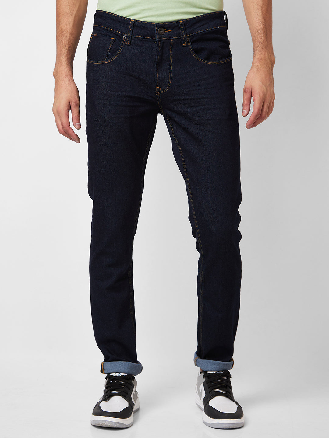 Spykar Low Rise Skinny Fit Blue Jeans For Men