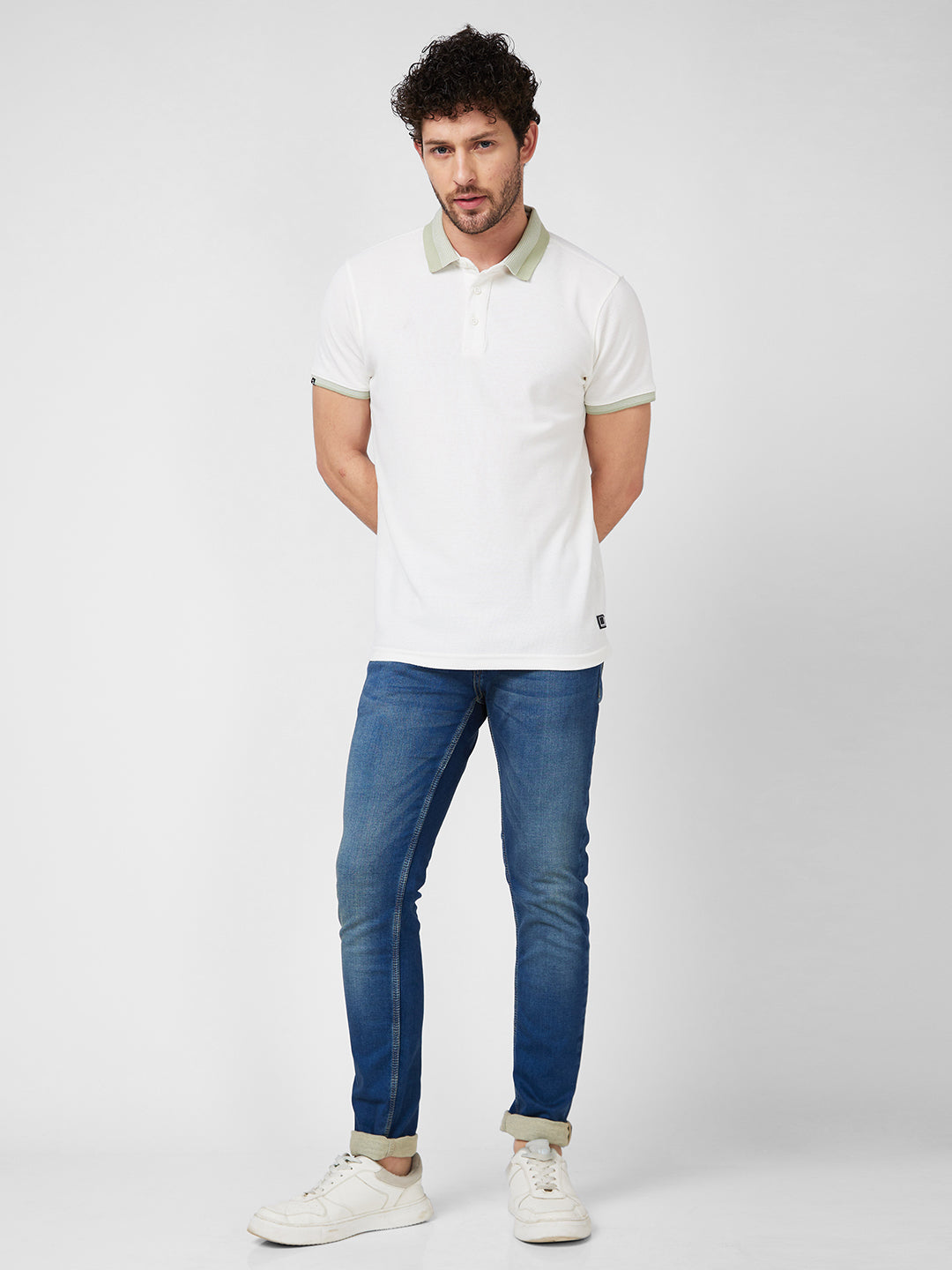 Spykar Low Rise Slim Fit Narrow Length Blue Jeans For Men