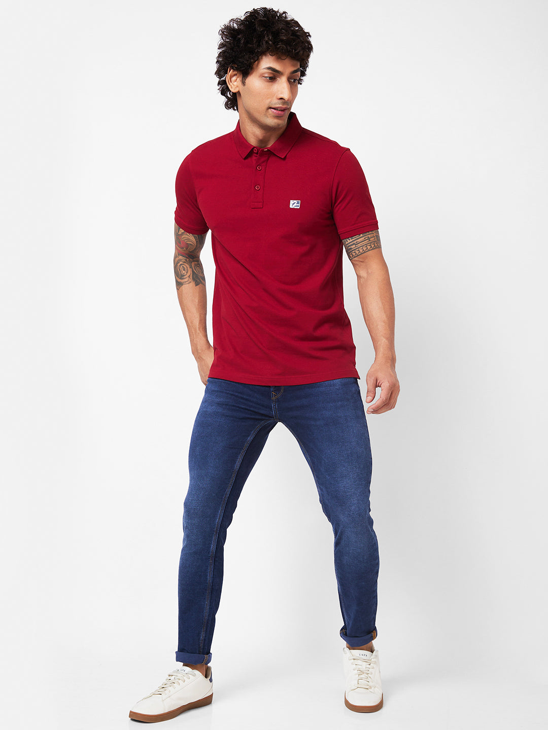 Spykar Low-Rise Slim Fit Blue Jeans For Men