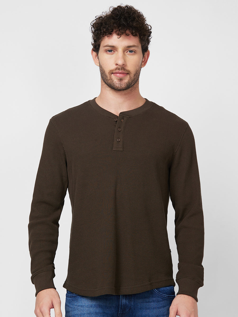 Spykar henley sale t shirt