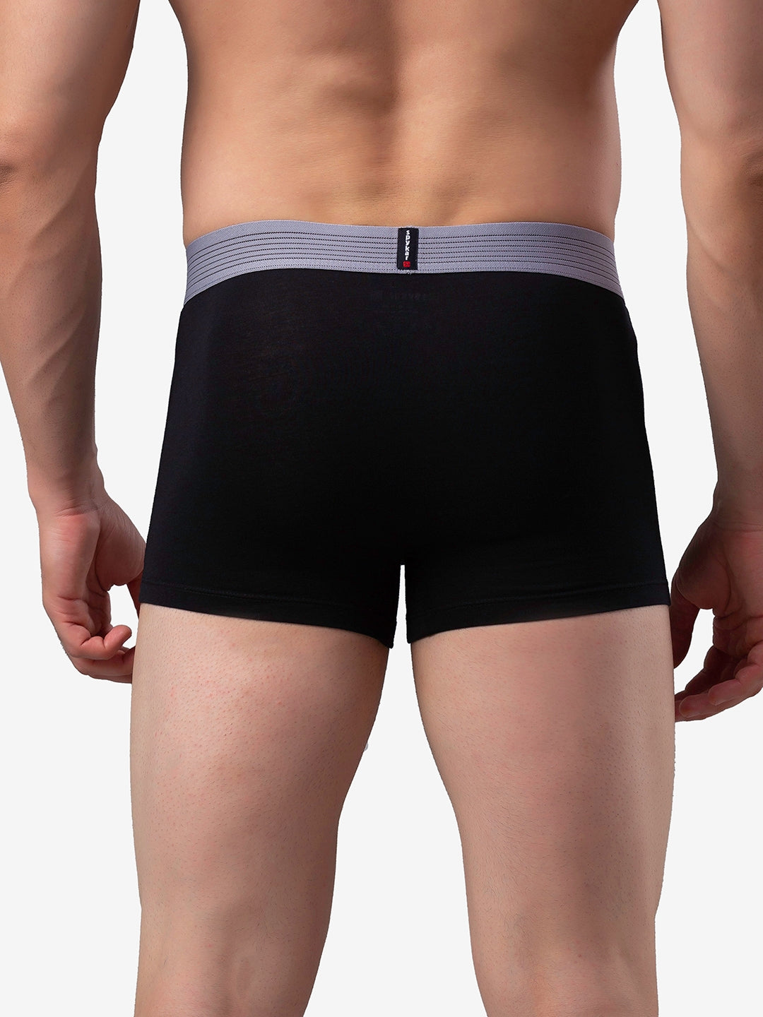 Men Cotton Blend Trunk Pack Of 2- Underjeans By Spykar