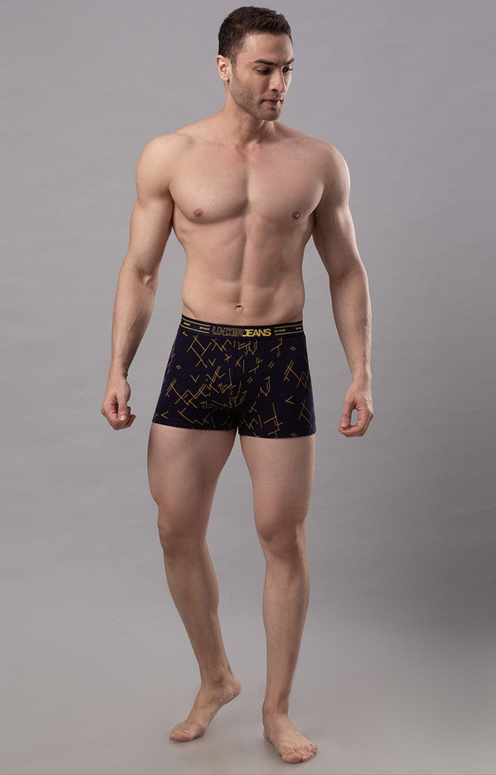 Underjeans By Spykar Men Navy Blue Solid Trunks