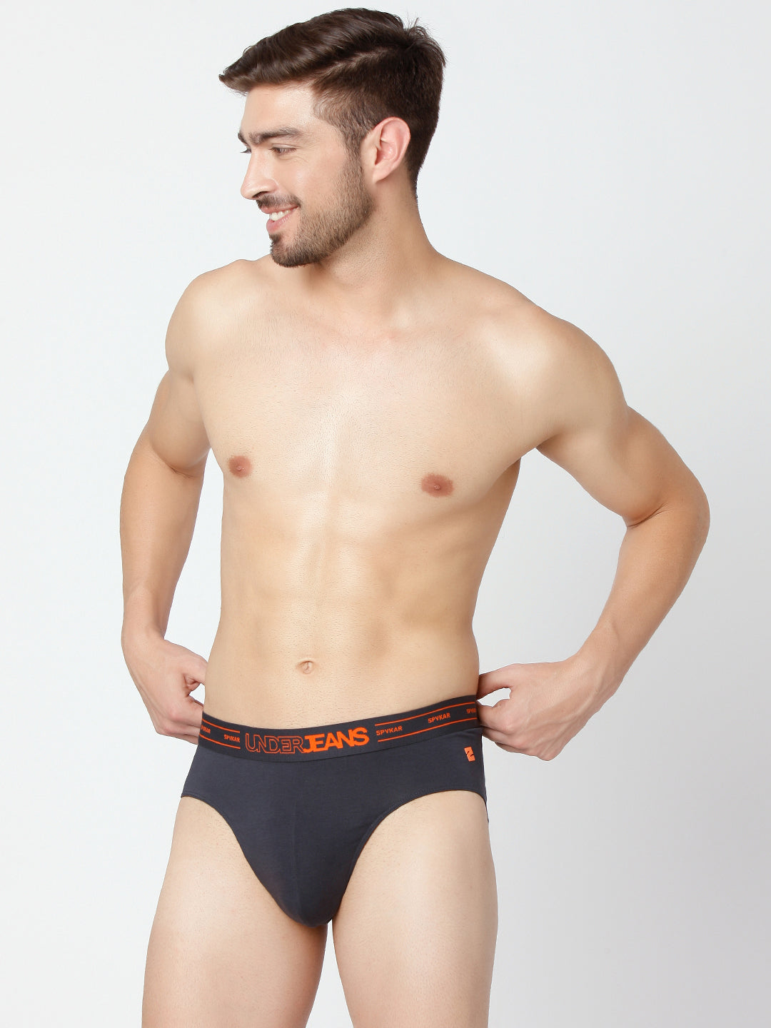 Underjeans By Spykar Men Assorted Cotton Blend Brief (Pack Of 2)
