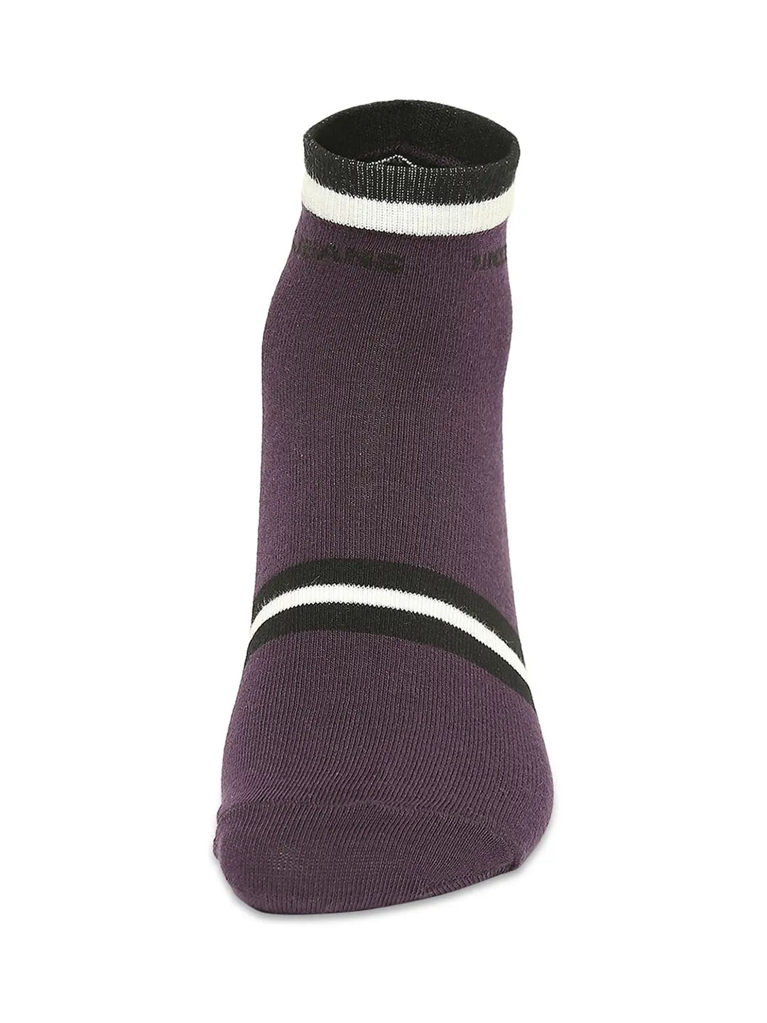 Men Premium Purple & Red Ankle Length Socks - Pack Of 2- Underjeans by Spykar