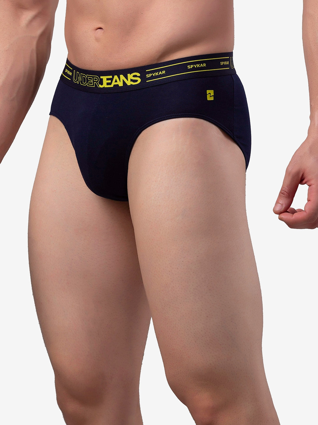 Men Cotton Blend Brief (Pack Of 2)- Underjeans By Spykar